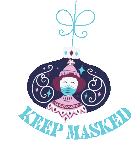 Keep Masked Ornament Sticker