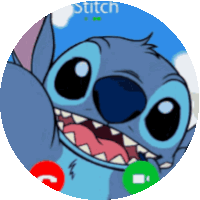 Stitch Calling You Sticker