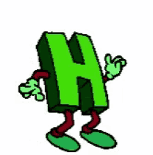 Letter H Green GIF - Letter H Green Dancing GIFs