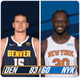 Denver Nuggets (83) Vs. New York Knicks (60) Half-time Break GIF - Nba Basketball Nba 2021 GIFs