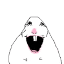 a drawing of a hamster wearing sunglasses and making a funny face .