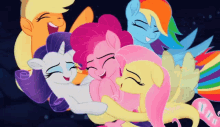 Mermaid Hugs GIF - My Little Pony Grop Hug My Little Pony Movie GIFs