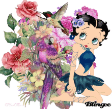 Betty Boop Loves You GIF - Betty Boop Loves You Let Flowers Engulf You With Healing Aroma GIFs