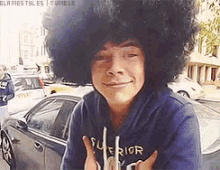 Harry Styles Afro GIF - Harry Styles Afro Smile GIFs