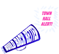 Build Back Better Town Hall Alert Middle Class Sticker - Build Back Better Town Hall Alert Town Hall Middle Class Stickers