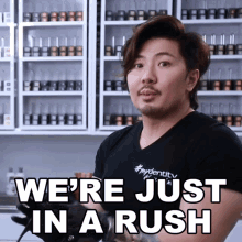 Were Just In A Rush Guy Tang GIF - Were Just In A Rush Guy Tang We Dont Have Much Time GIFs