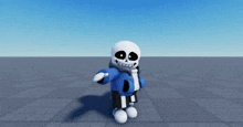 a cartoon character with a blue jacket and white shirt