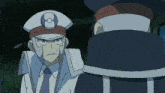 two cartoon characters are standing next to each other with one wearing a hat with the number 8 on it