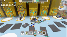a group of people are playing a game called bee swarm