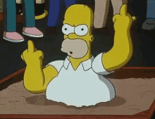 The Middle Finger GIF - The Middle Finger Simpsons GIFs