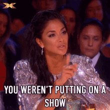 you werent putting on a show performance air quotes nicole scherzinger