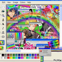 a computer screen shows a message that says an error has occured