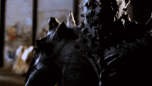 a close up of a monster with spikes on it