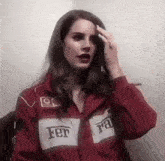 Lana Del Rey In Ferrari Jacket GIF