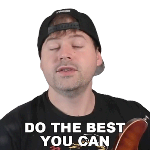 Do The Best You Can Jared Dines Sticker - Do The Best You Can Jared Dines Try Your Hardest Stickers
