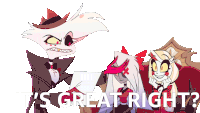 It'S Great Right Keep Going Charlie Morningstar Sticker - It'S Great Right Keep Going Charlie Morningstar Hazbin Hotel Stickers