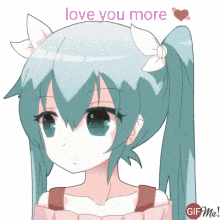 Hatsune Miku Love You More GIF - Hatsune Miku Love You More Blush GIFs