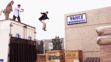 parkour the office jump funny box