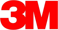 a large red 3m logo with white letters on a white background