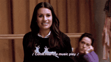 Glee Rachel Berry GIF - Glee Rachel Berry Come Hear The Music Play GIFs