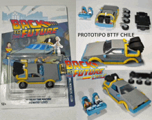 a back to the future toy with a prototype written below it