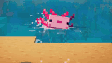 Hi Axolotl GIF - Hi Axolotl Minecraft GIFs