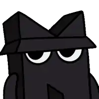 a cartoon character is holding a baseball bat with the letter k on it