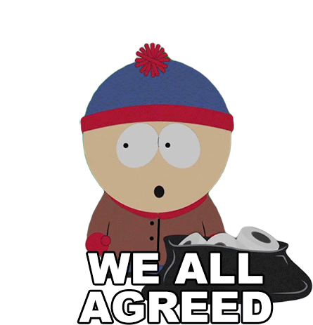 We All Agreed Stan Marsh Sticker - We All Agreed Stan Marsh South Park Stickers