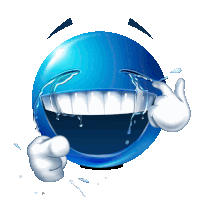 Blue Joobi Laugh Sticker - Blue Joobi Laugh Blue Stickers