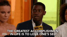 the greatest accomplishment in life is to love ones self qoute qotd interview damson idris