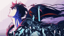 a drawing of a man with red hair and blue eyes