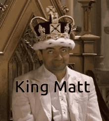 King Matt Mr Bean GIF - King Matt Mr Bean Crown GIFs