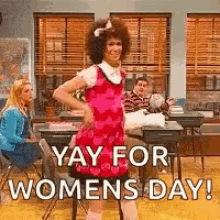 Yay For Womens Day Wiggle GIF - Yay For Womens Day Wiggle Kristen Wiig GIFs