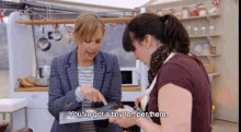 Mel Giedroyc: Ding! Pun Is Done. GIF - The Great British Bakeoff GIFs