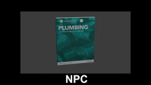 a book titled plumbing is displayed on a grey background