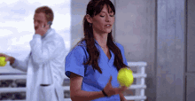 Greys Anatomy Lexie Grey GIF - Greys Anatomy Lexie Grey Tennis Ball GIFs