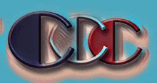 a painting of a champion logo on a blue and red background