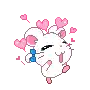 a pixel art hamster is crying with tears coming out of his eyes .