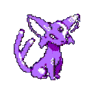 a pixel art drawing of a frog with a white tail