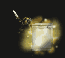 a bosch dishwasher is surrounded by gold and black