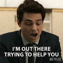 Im Out There Trying To Help You Owen Hendricks GIF - Im Out There Trying To Help You Owen Hendricks Noah Centineo GIFs
