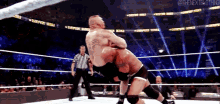 Goldberg Brock Lesnar GIF - Goldberg Brock Lesnar Survivor GIFs
