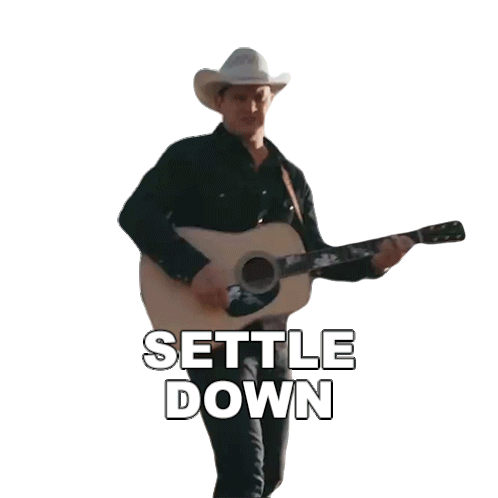 Settle Down Jon Pardi Sticker - Settle Down Jon Pardi Aint Always The Cowboy Song Stickers