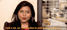 9. Talking Too Much At Work Or In Class Or In General GIF - Mindy Kaling I Talk Alot Tune Myself Out GIFs