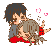 Anime Couple Sticker - Anime Couple Love Stickers