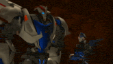 a close up of a robot with the word transformers on the chest
