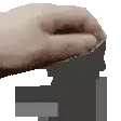 a pixelated image of a person 's hand on a table .