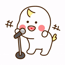 joyful white cute sing delight