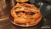 a plate of food is made in animatica