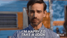 Happy Take A Look GIF - Happy Take A Look Christopher Gorham GIFs